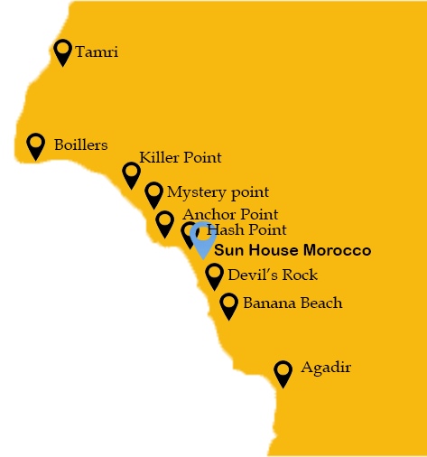 Taghazout surf spots